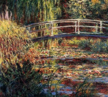 クロード・モネ Painting - ローズ・クロード・モネの睡蓮の池シンフォニー